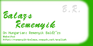 balazs remenyik business card